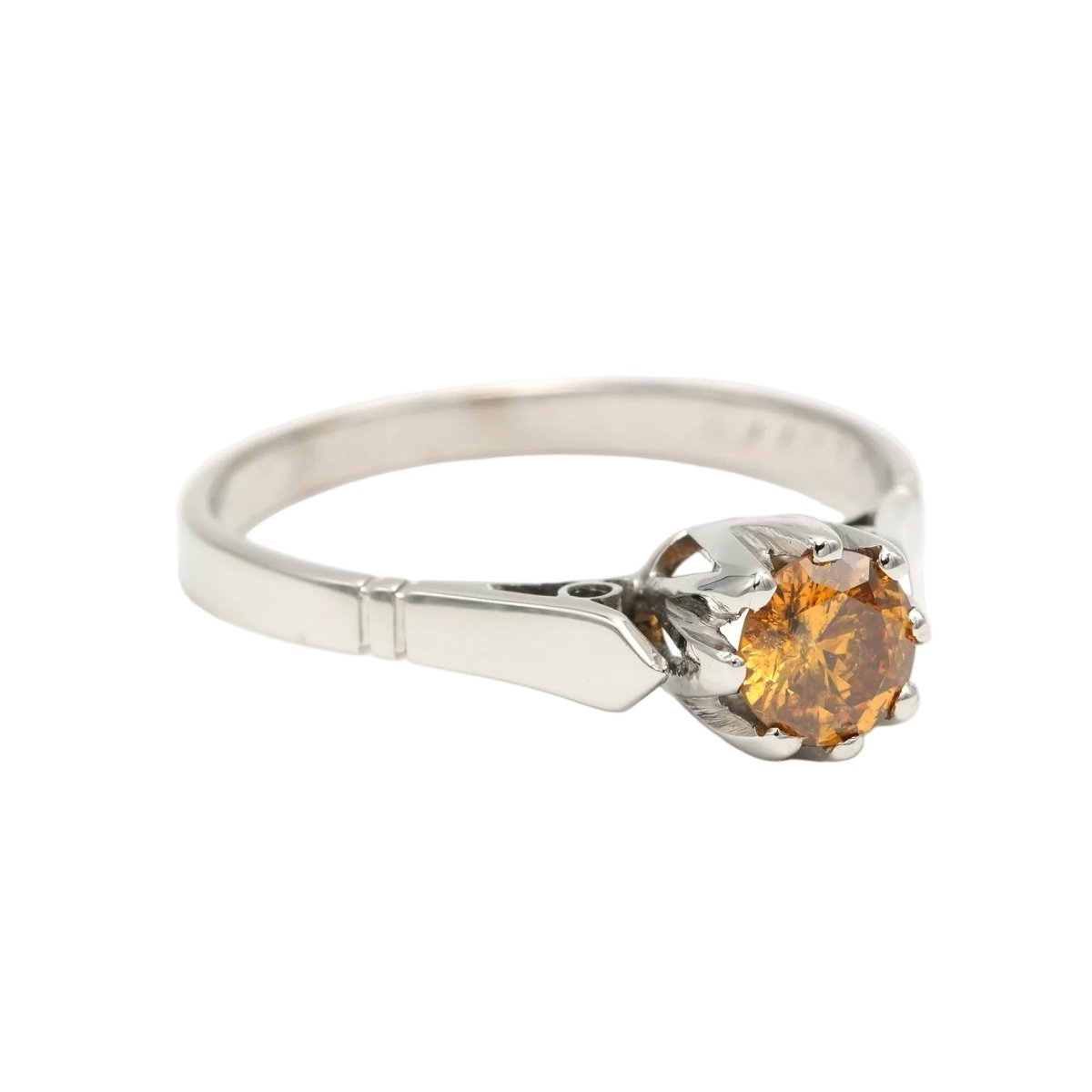 Bague Solitaire en or blanc et diamant - Castafiore