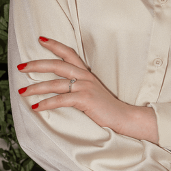 Bague Solitaire en or blanc et diamant - Castafiore