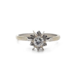Bague Solitaire en or blanc et diamant - Castafiore