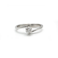 Bague Solitaire en or blanc et diamant - Castafiore