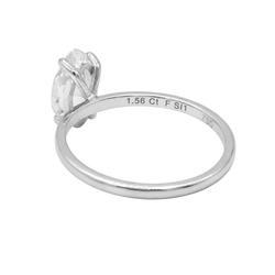 Bague Solitaire en or blanc et diamant - Castafiore