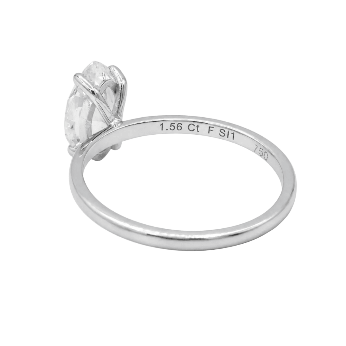 Bague Solitaire en or blanc et diamant - Castafiore