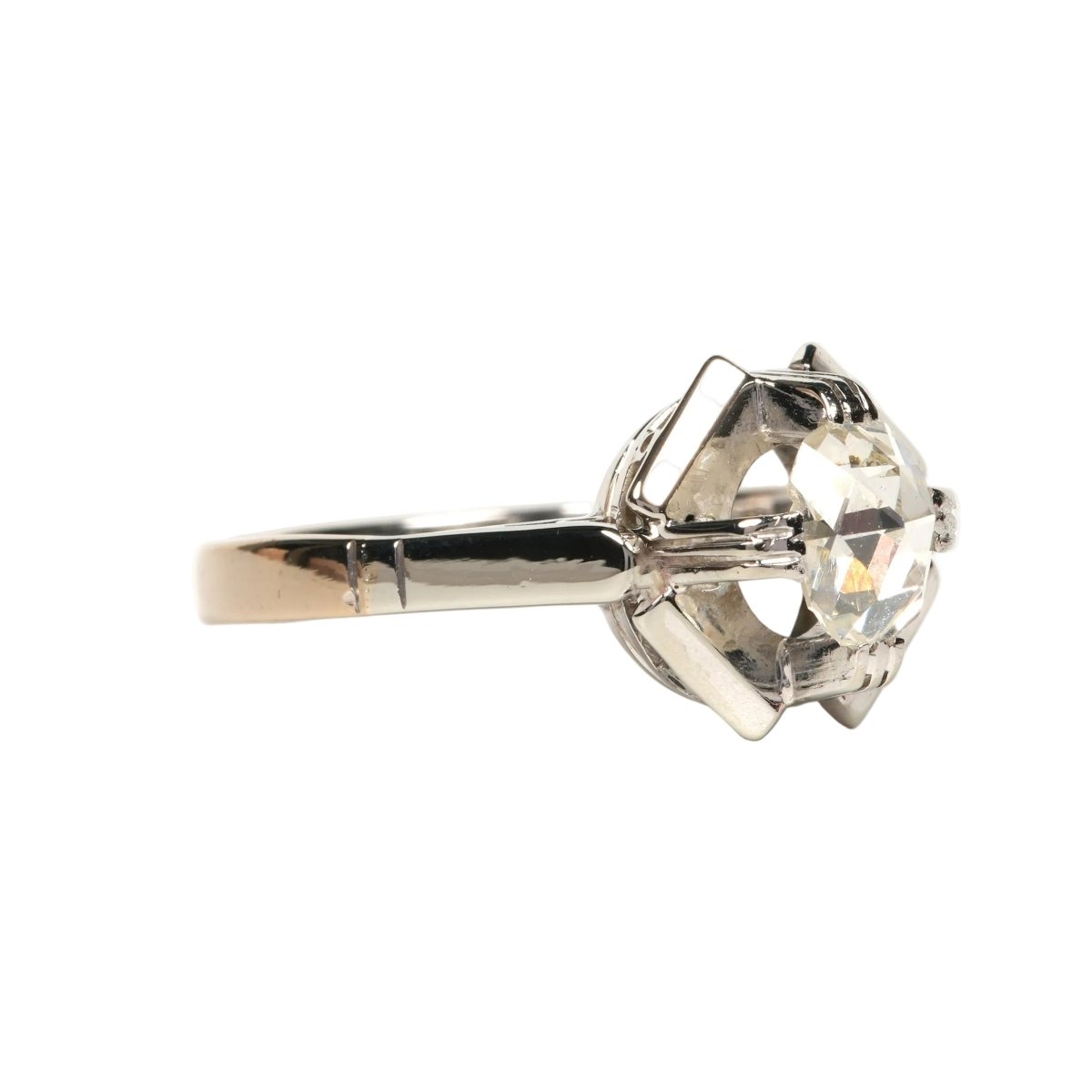 Bague Solitaire en or blanc et diamant - Castafiore