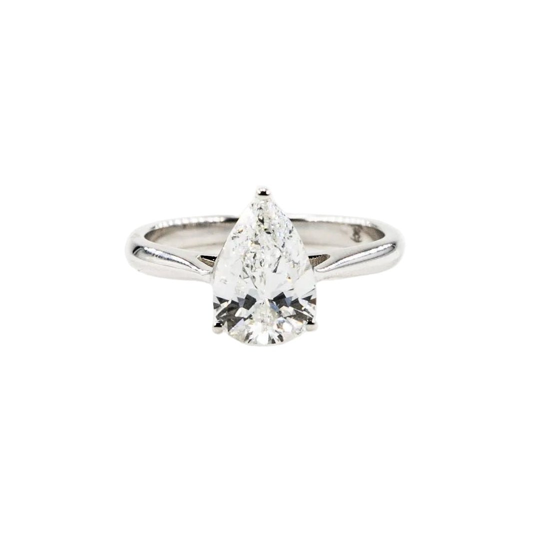 Bague Solitaire en or blanc et diamant - Castafiore