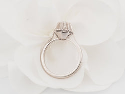 Bague solitaire en or blanc et diamant - Castafiore
