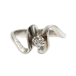 Bague Solitaire en or blanc et diamant - Castafiore