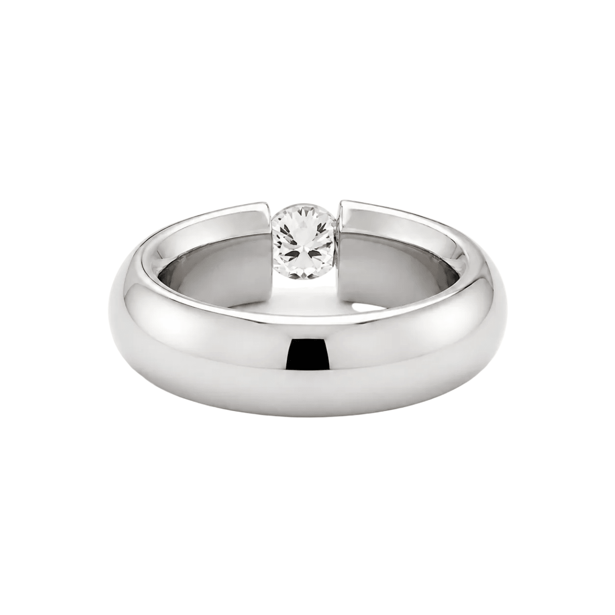 Bague Solitaire en or blanc et diamant - Castafiore