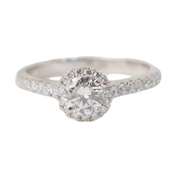 Bague solitaire en or blanc et diamant - Castafiore