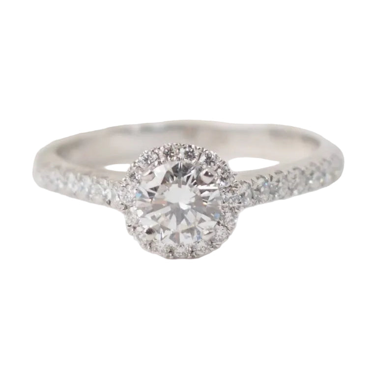 Bague solitaire en or blanc et diamant - Castafiore