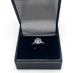 Bague solitaire en or blanc et diamant - Castafiore