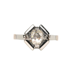 Bague Solitaire en or blanc et diamant - Castafiore