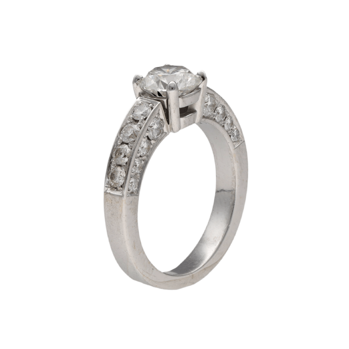 Bague Solitaire en or blanc et diamant - Castafiore