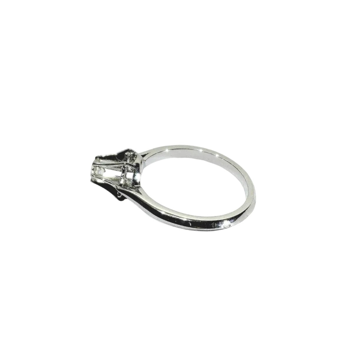 Bague Solitaire en or blanc et diamant - Castafiore