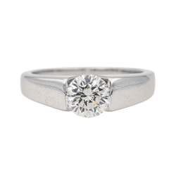 Bague Solitaire en or blanc et diamant - Castafiore
