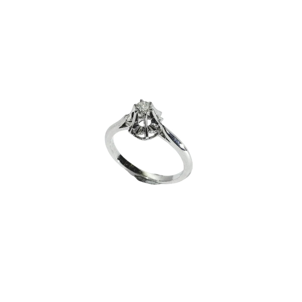 Bague Solitaire en or blanc et diamant - Castafiore