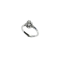 Bague Solitaire en or blanc et diamant - Castafiore