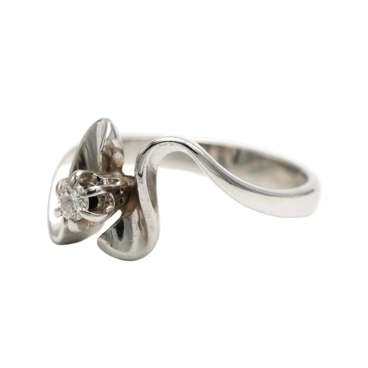 Bague Solitaire en or blanc et diamant - Castafiore