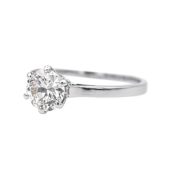 Bague Solitaire en or blanc et diamant - Castafiore