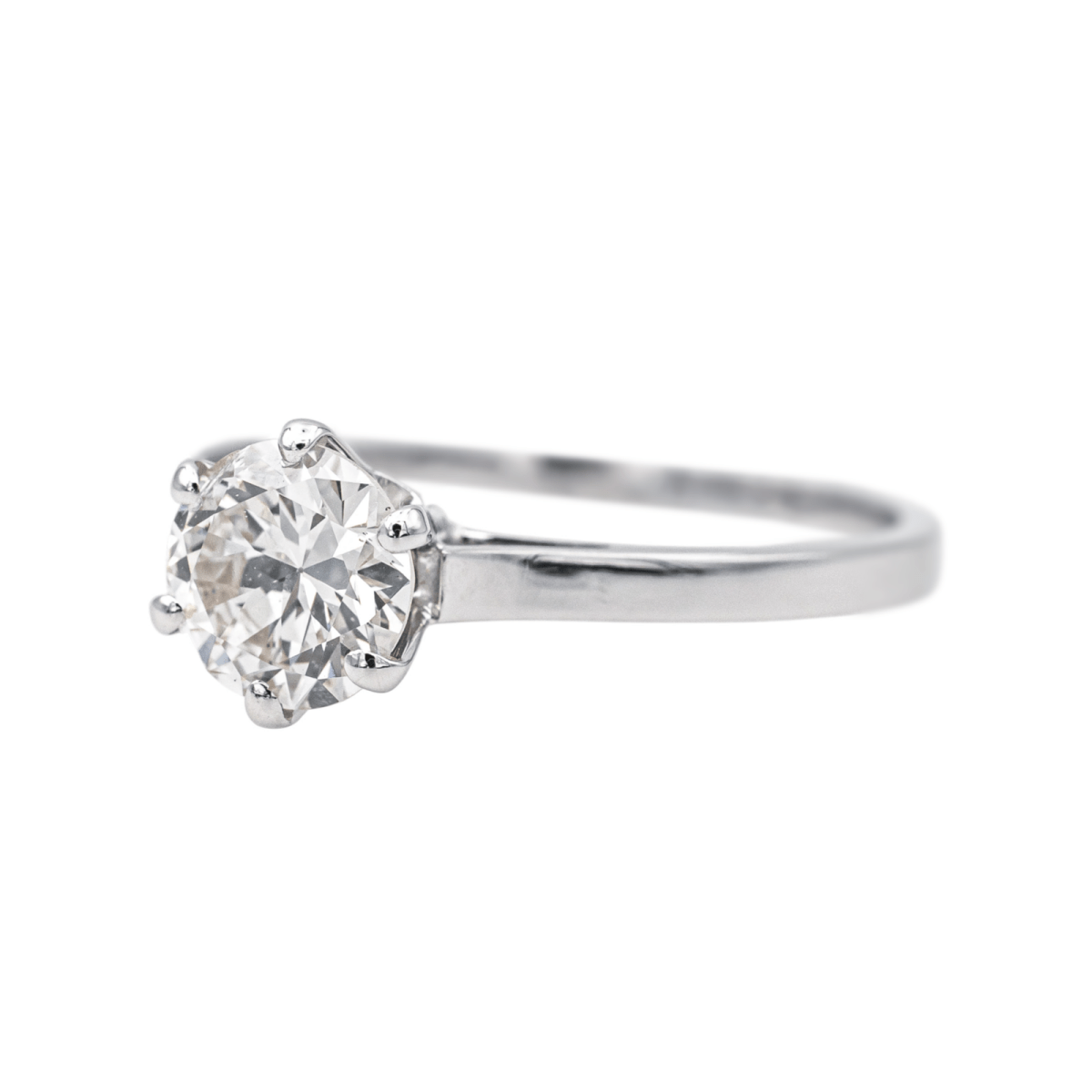 Bague Solitaire en or blanc et diamant - Castafiore