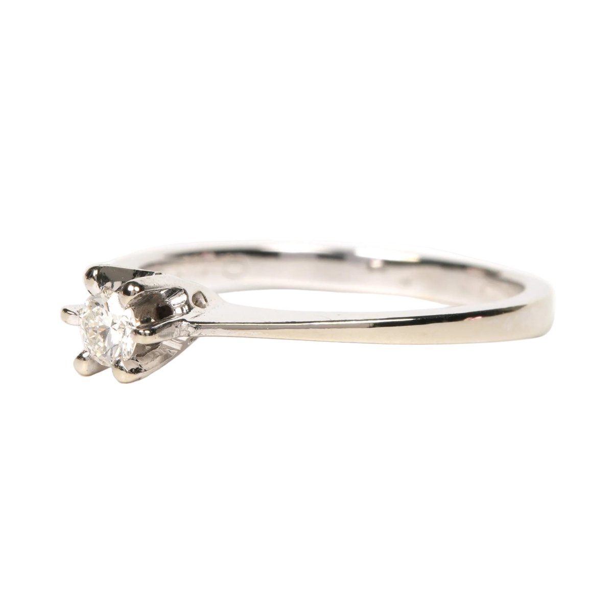 Bague Solitaire en or blanc et diamant - Castafiore