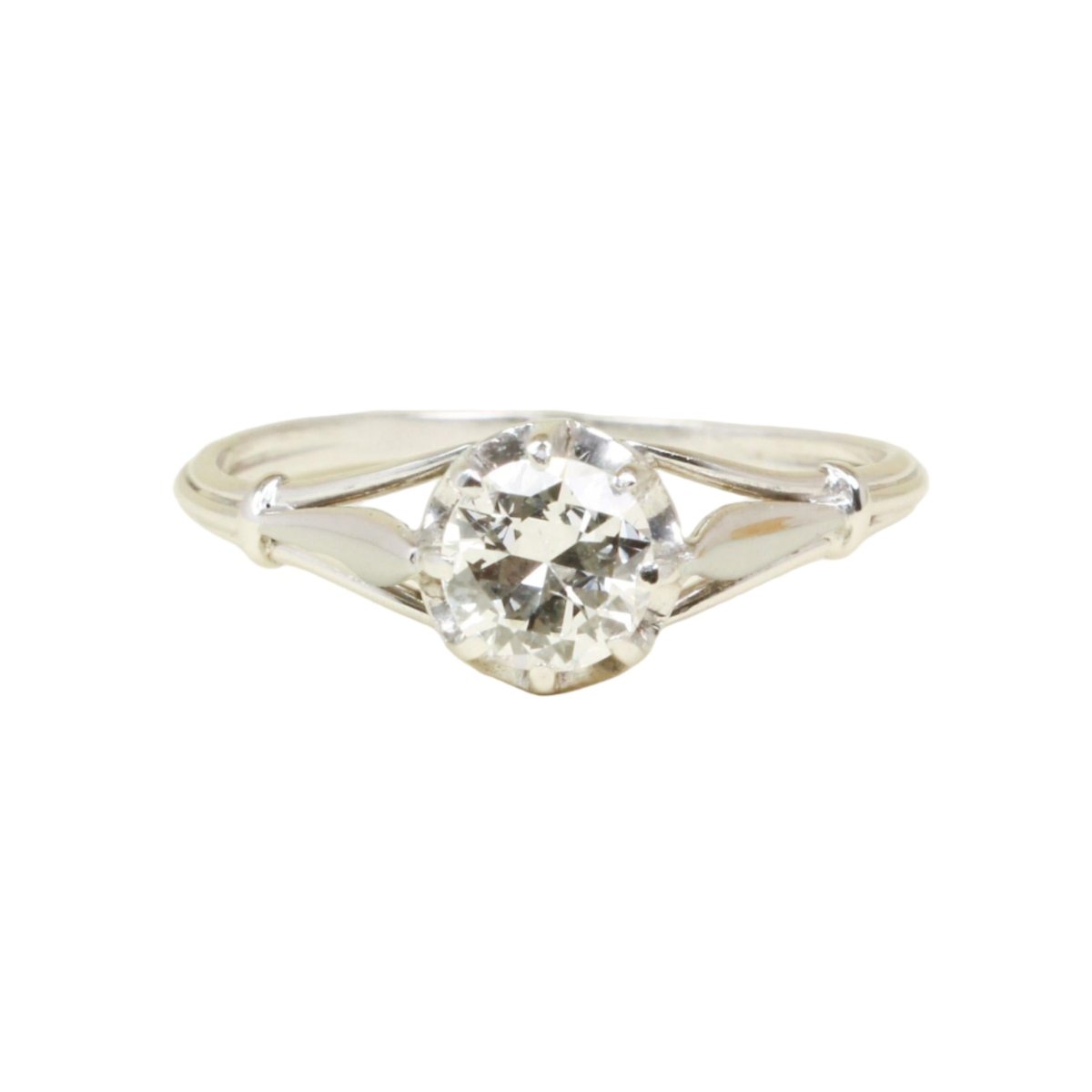Bague Solitaire en or blanc et diamant - Castafiore