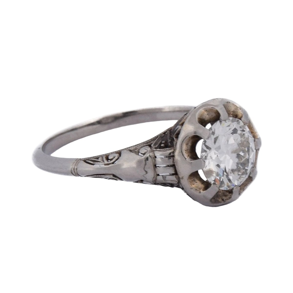 Bague Solitaire en or blanc et diamant - Castafiore