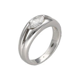Bague Solitaire en or blanc et diamant - Castafiore