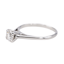 Bague Solitaire en or blanc et diamant - Castafiore