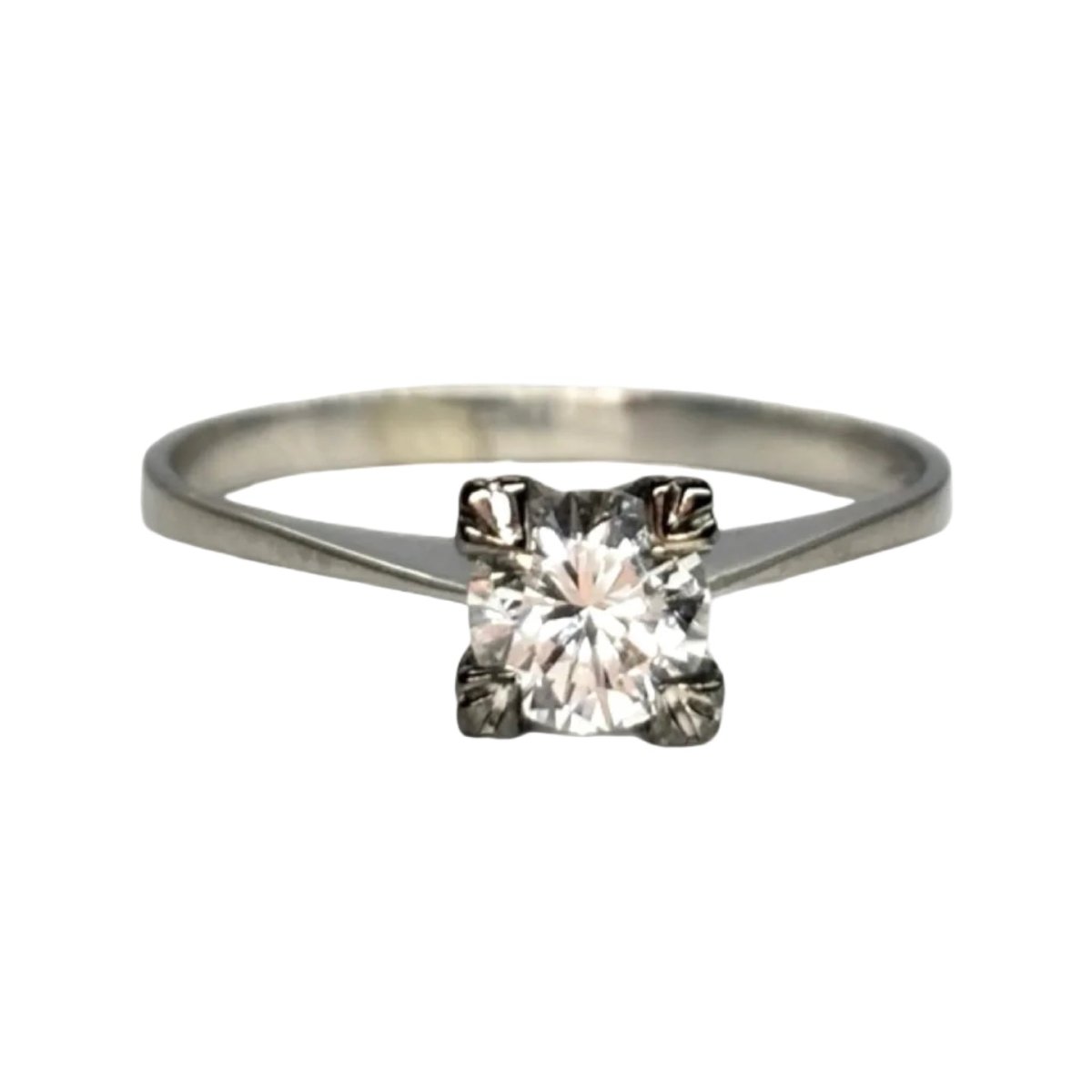 Bague Solitaire en or blanc et diamant - Castafiore