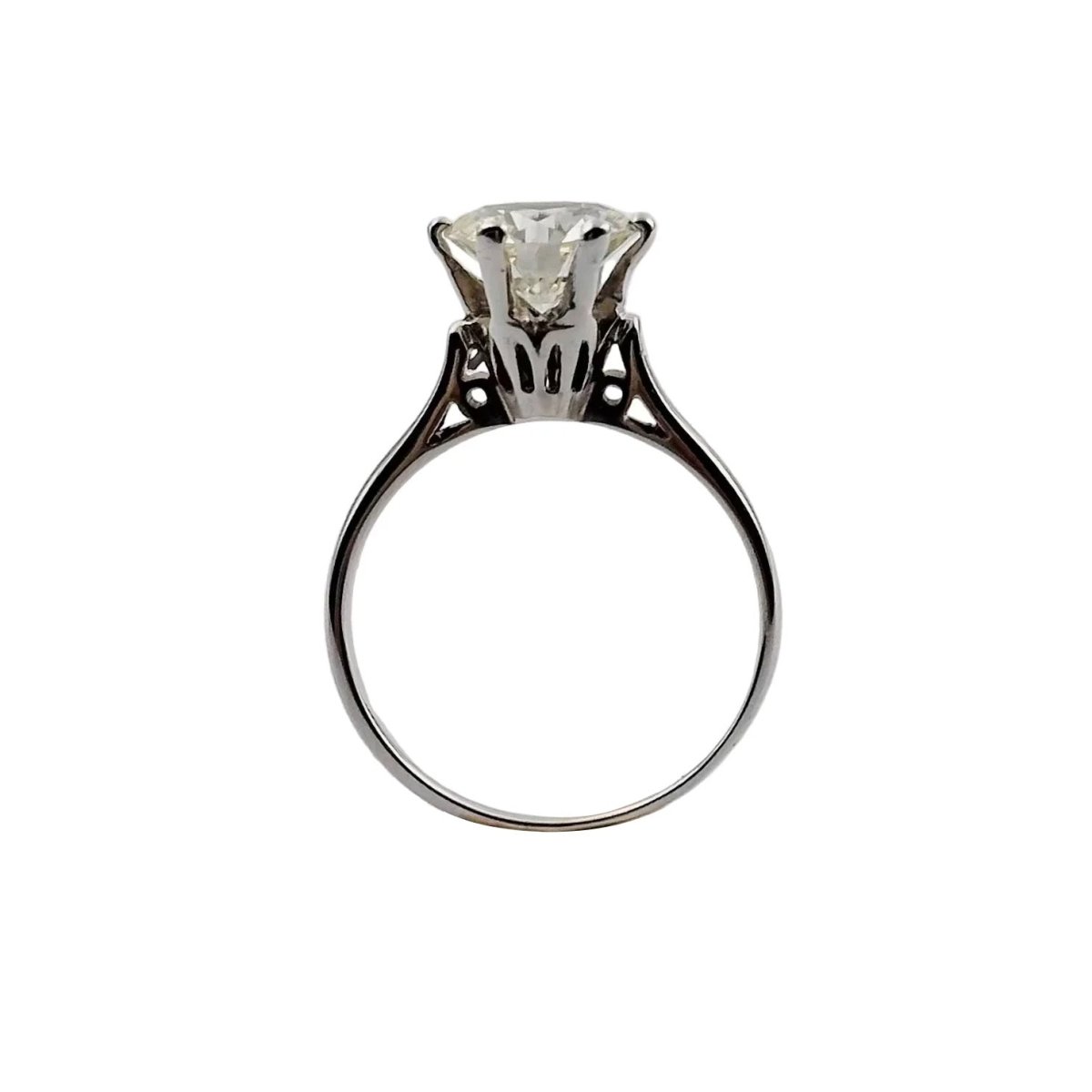 Bague Solitaire en or blanc et diamant - Castafiore