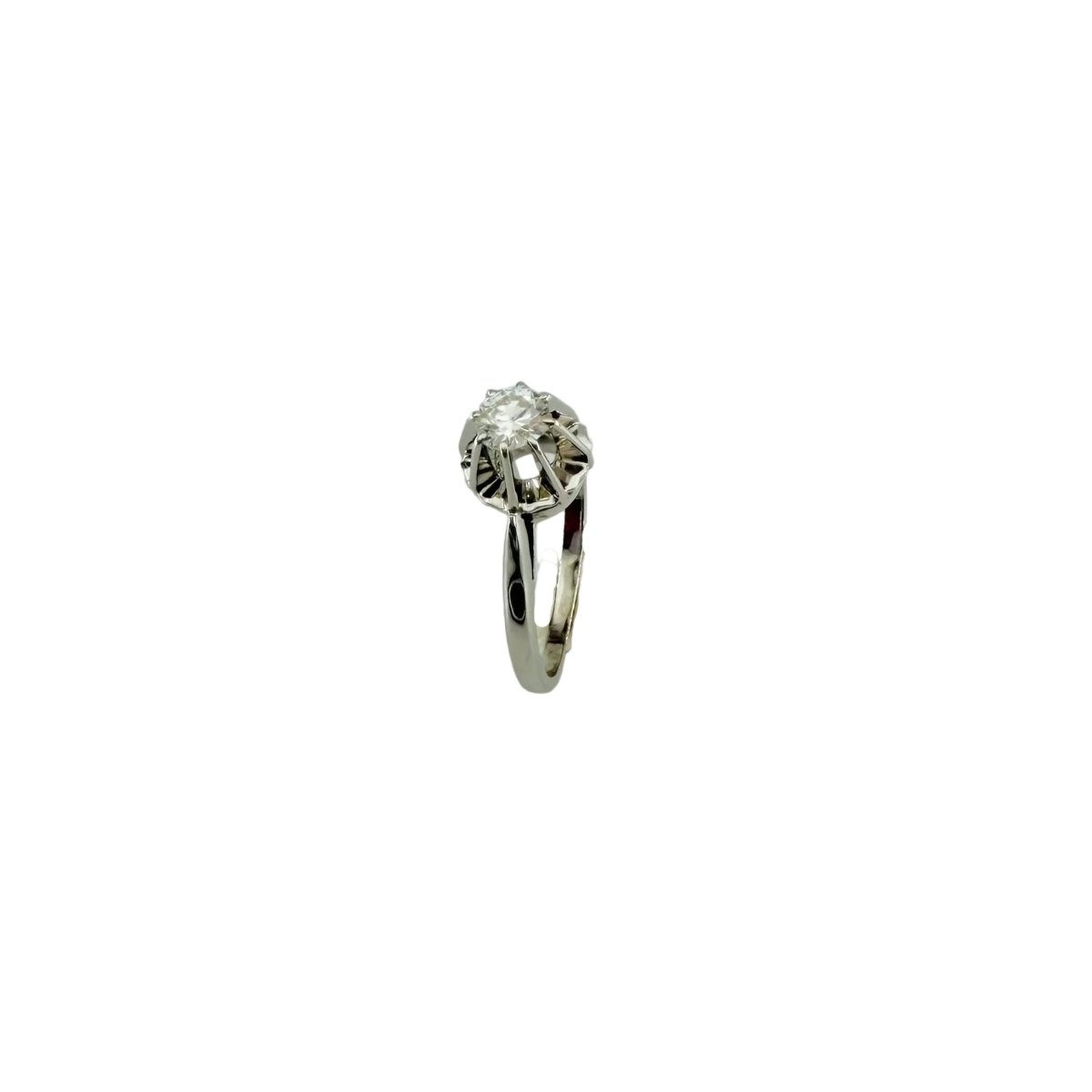 Bague Solitaire en or blanc et diamant - Castafiore