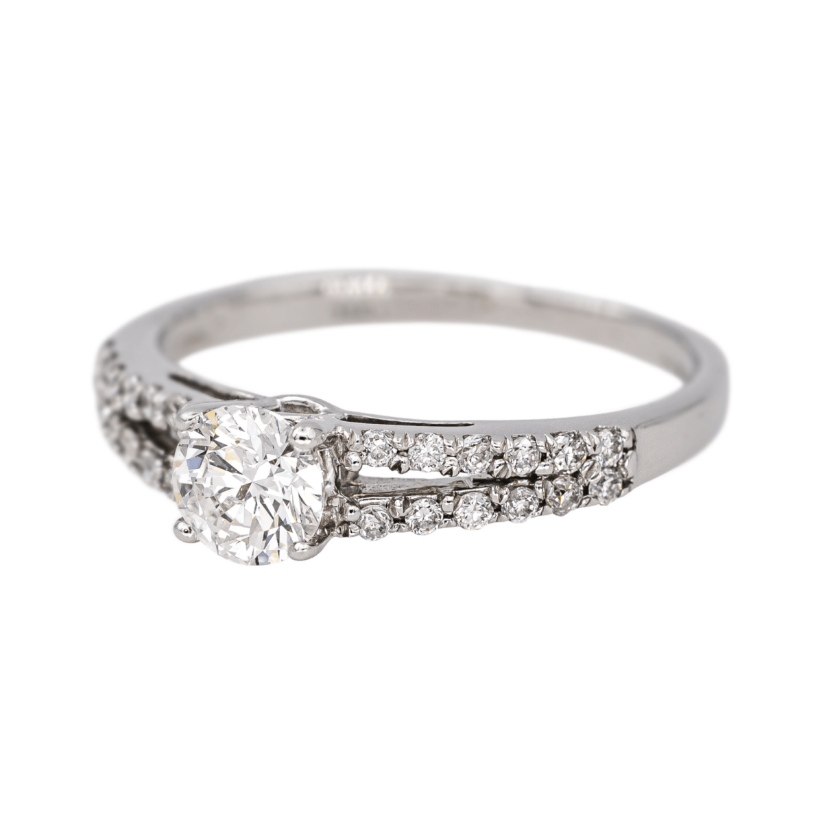 Bague Solitaire en or blanc et diamant - Castafiore