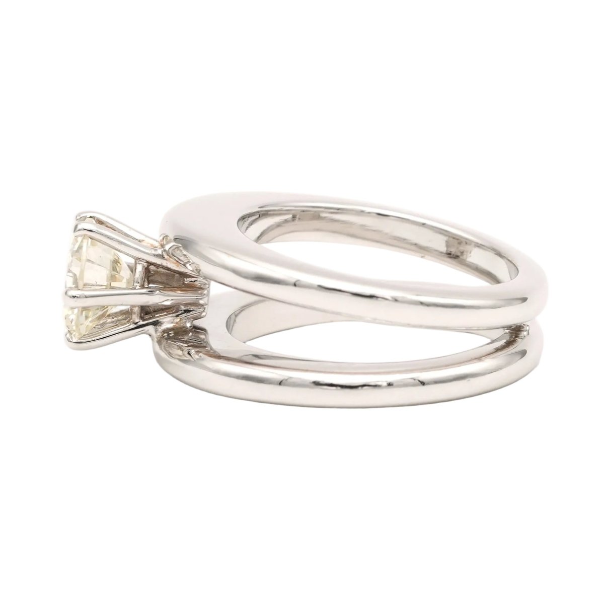 Bague Solitaire en or blanc et diamant - Castafiore