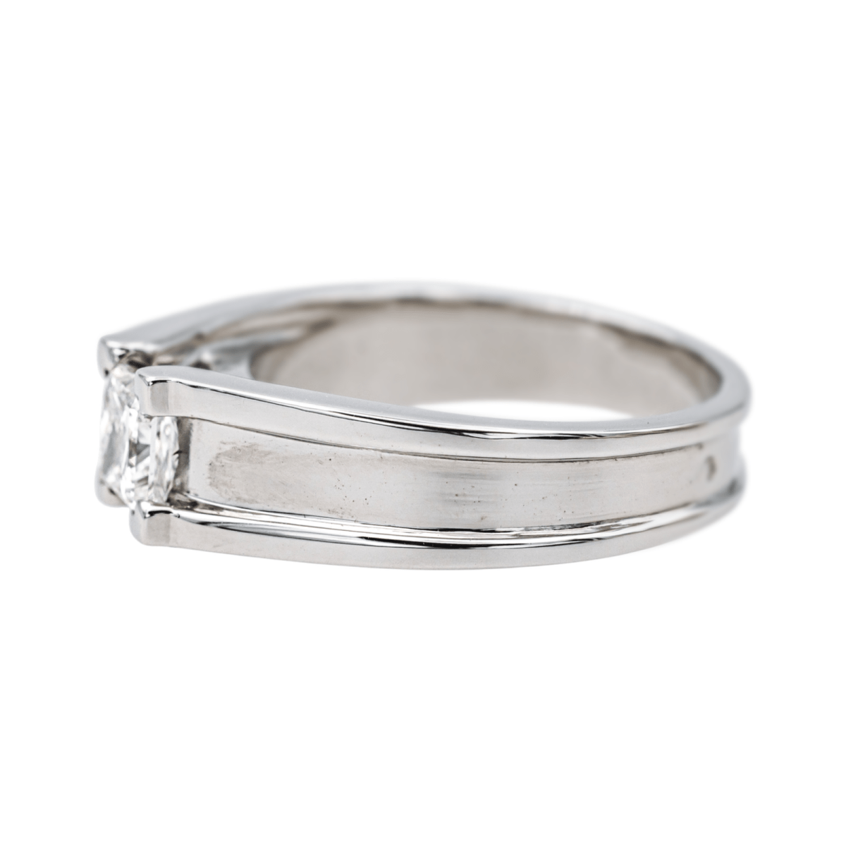 Bague Solitaire en or blanc et diamant - Castafiore
