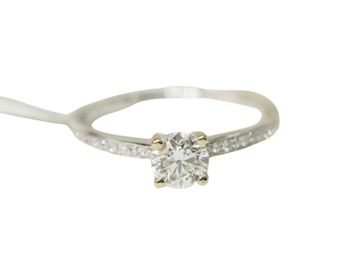 Bague Solitaire en or blanc et diamant - Castafiore