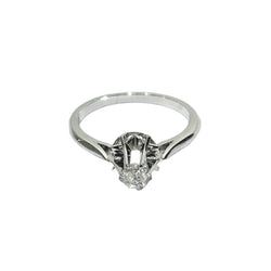 Bague Solitaire en or blanc et diamant - Castafiore