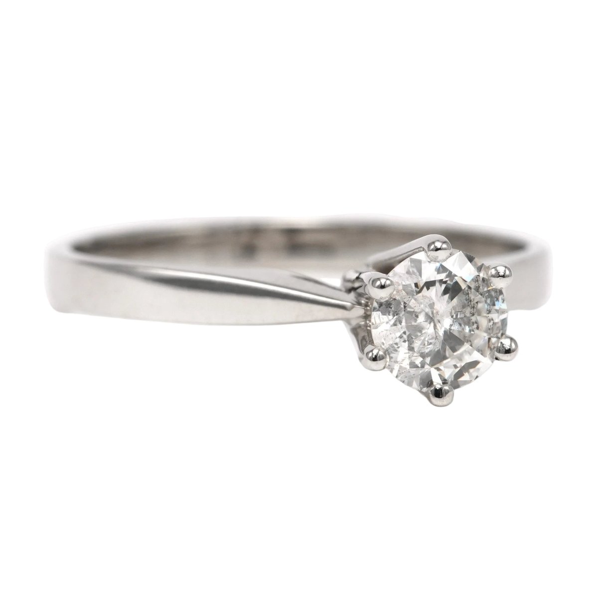 Bague Solitaire en or blanc et diamant - Castafiore