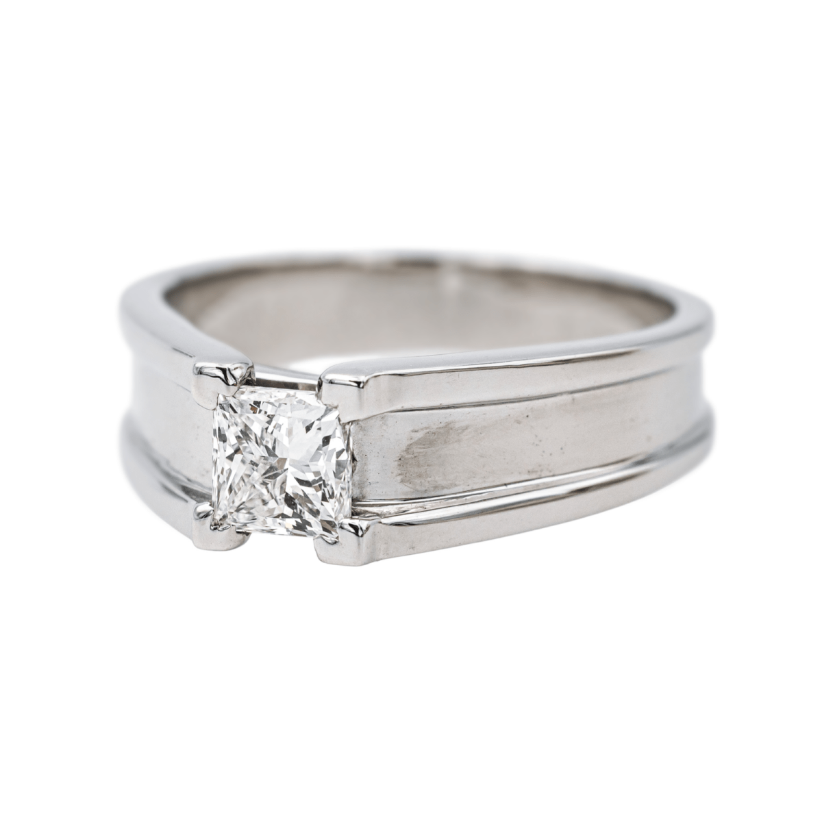 Bague Solitaire en or blanc et diamant - Castafiore