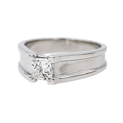 Bague Solitaire en or blanc et diamant - Castafiore