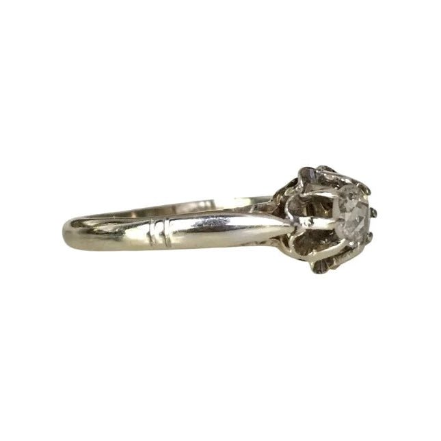 Bague Solitaire en or blanc et diamant - Castafiore