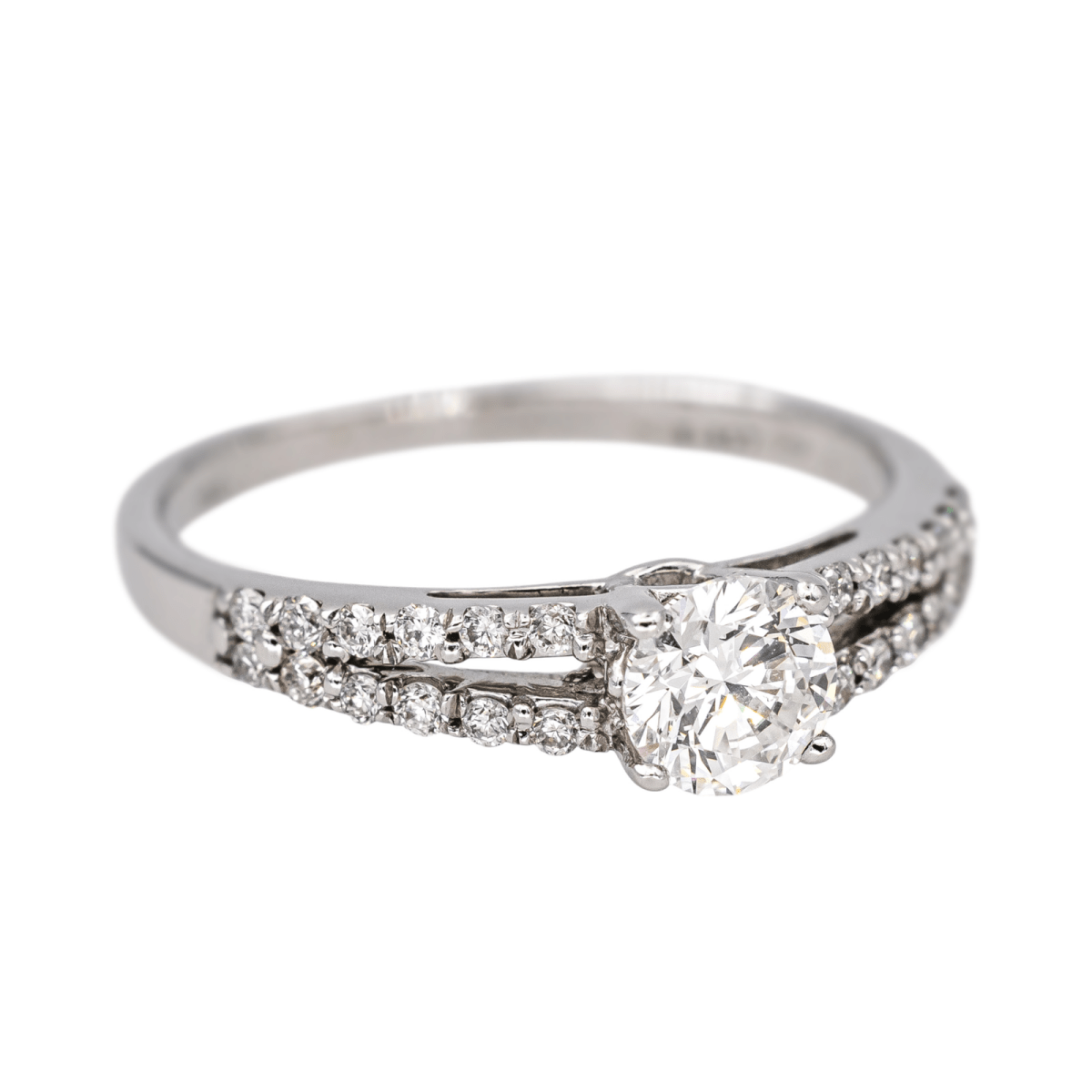 Bague Solitaire en or blanc et diamant - Castafiore