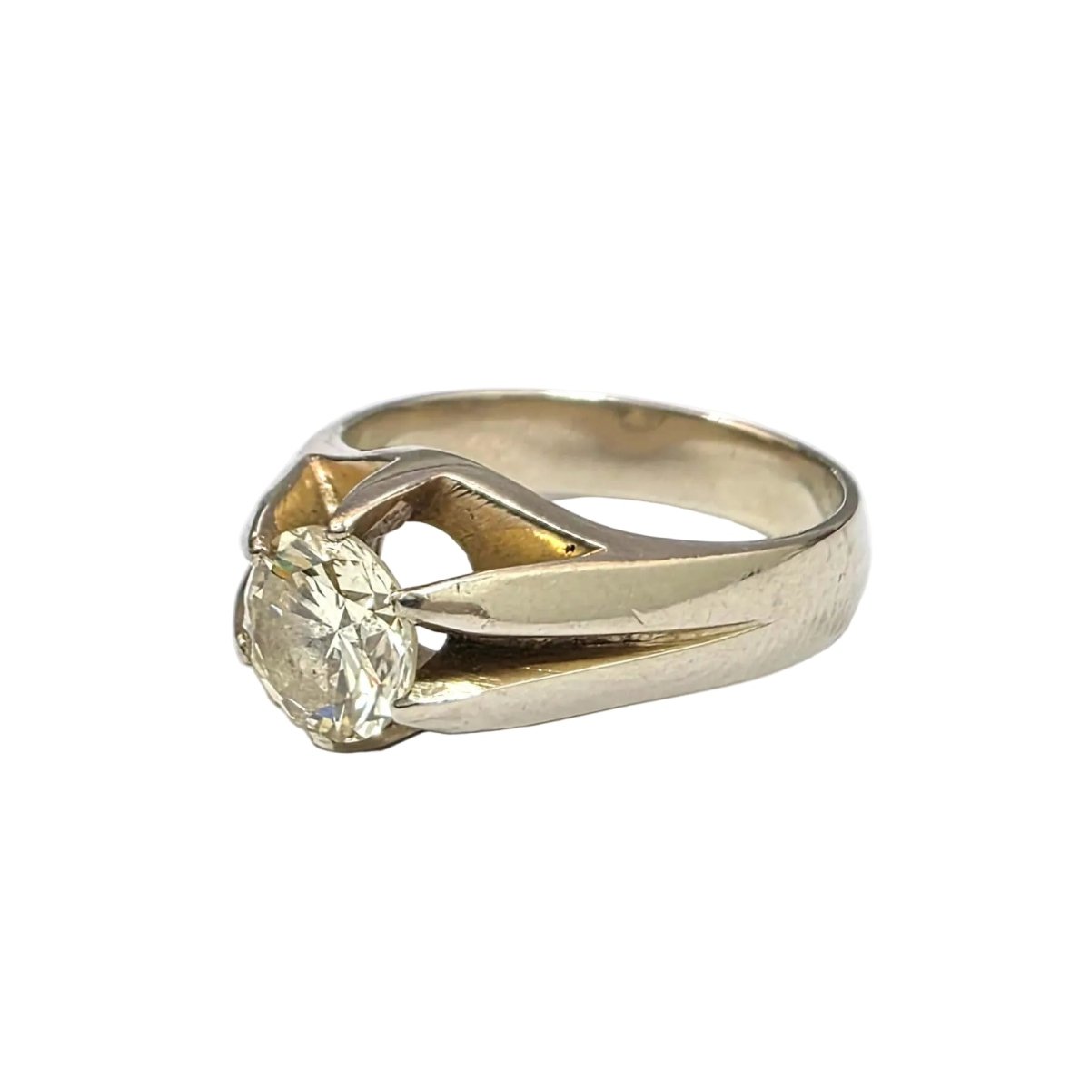 Bague Solitaire en or blanc et diamant - Castafiore