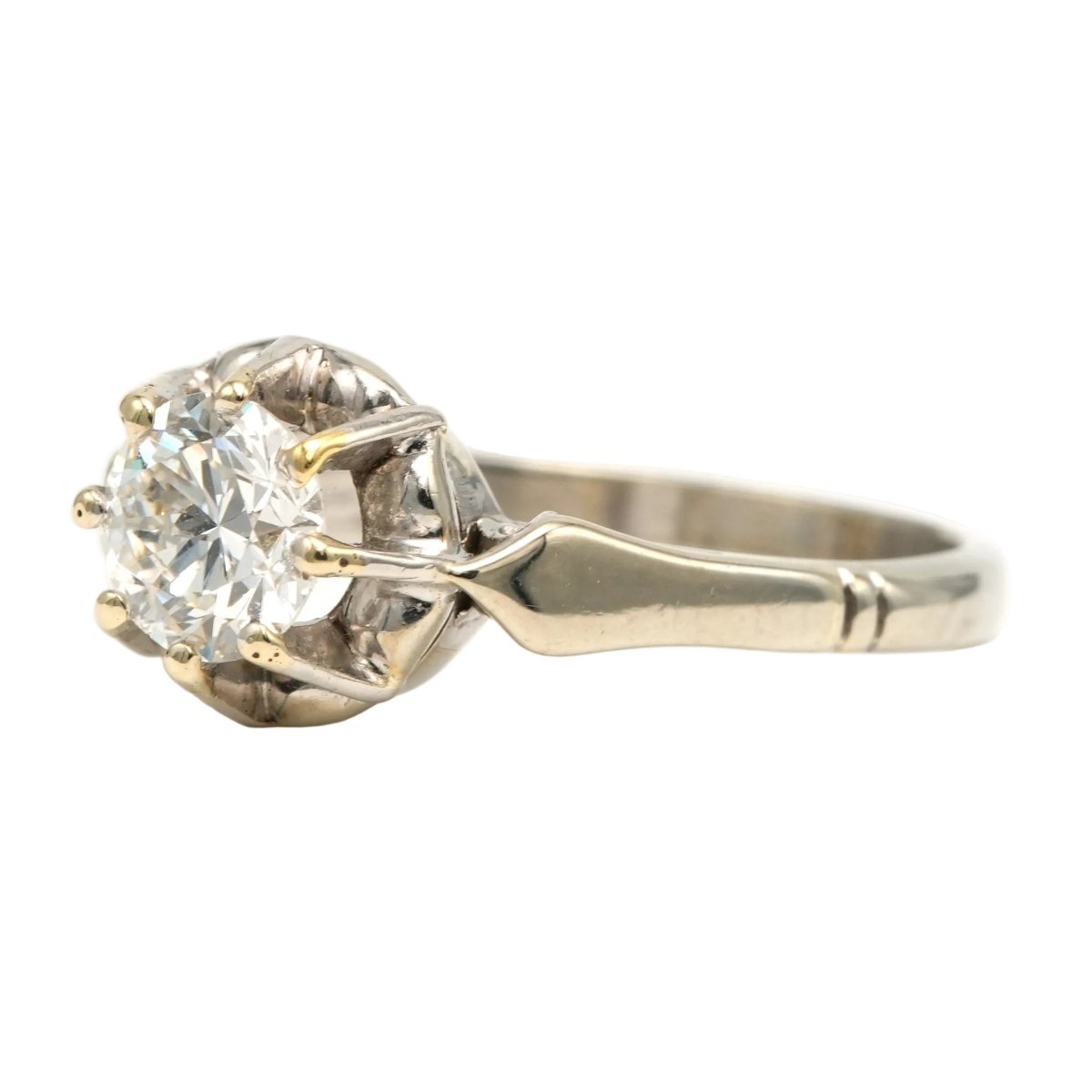 Bague Solitaire en or blanc et diamant - Castafiore