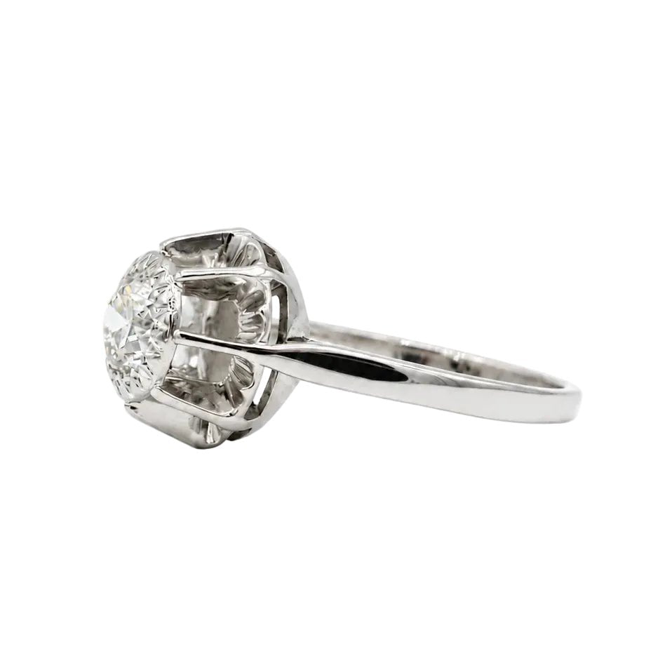 Bague Solitaire en or blanc et diamant - Castafiore