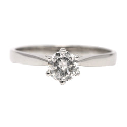 Bague Solitaire en or blanc et diamant - Castafiore