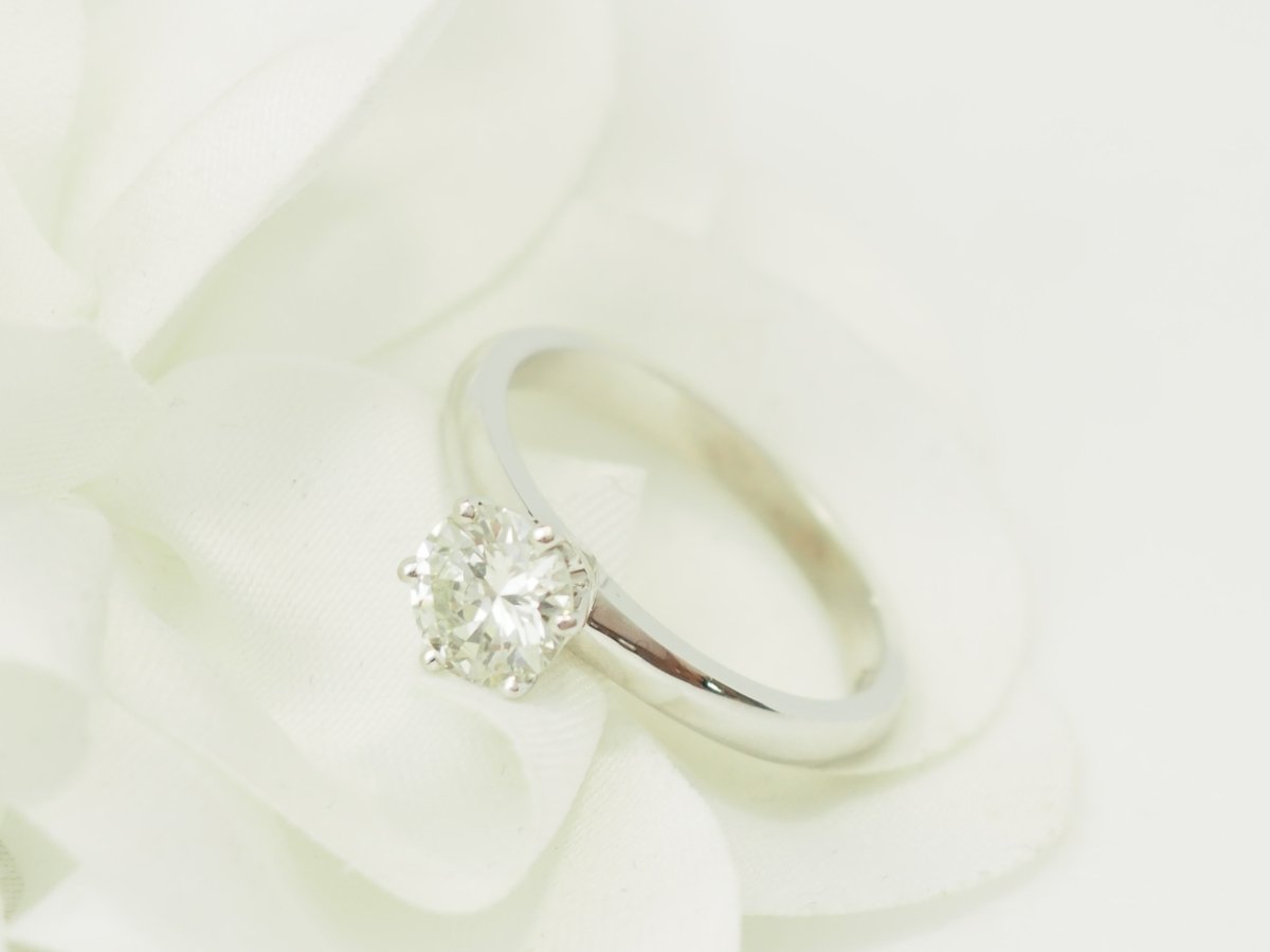Bague Solitaire en or blanc et diamant - Castafiore