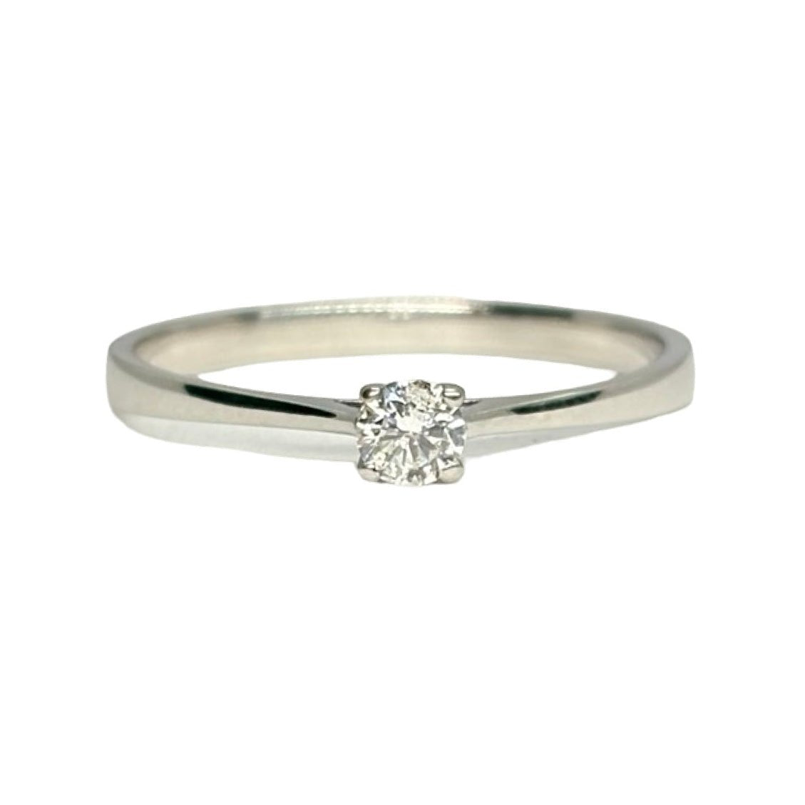 Bague Solitaire en or blanc et diamant - Castafiore