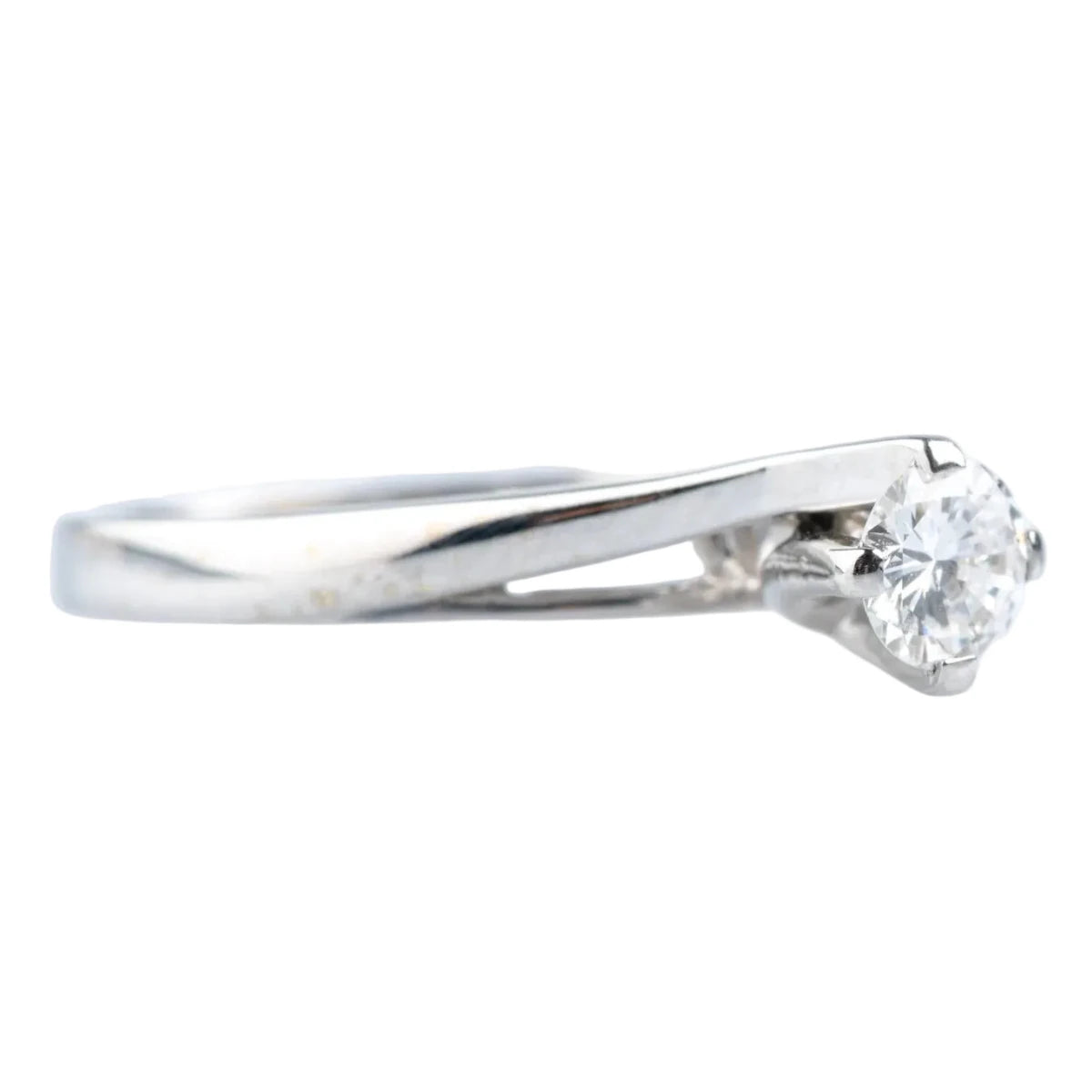 Bague Solitaire en or blanc et diamant - Castafiore