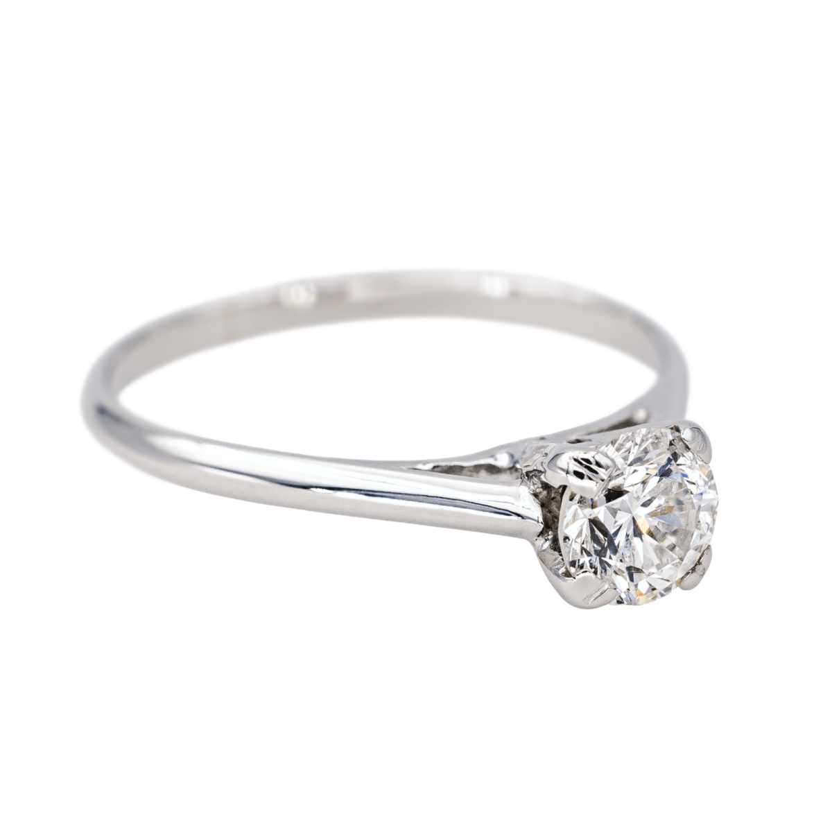Bague Solitaire en or blanc et diamant - Castafiore