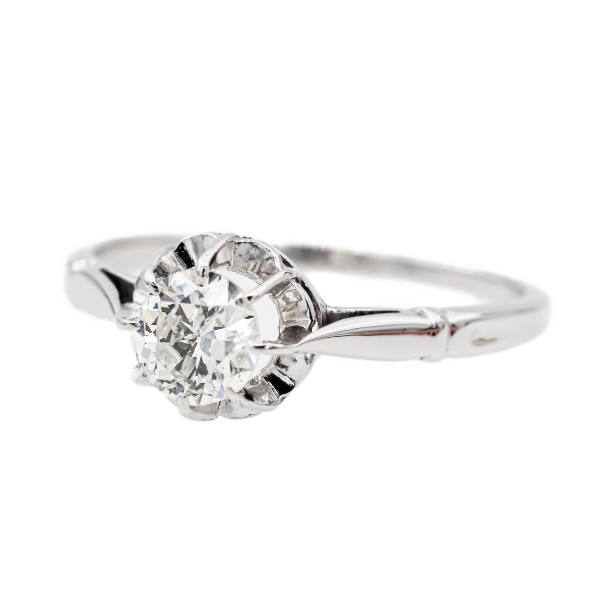 Bague Solitaire en or blanc et diamant - Castafiore